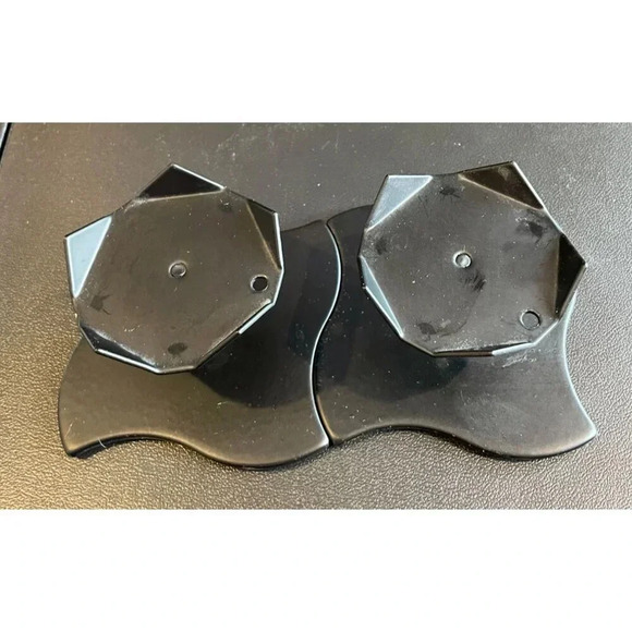 Partylite P0100 Windswept Base Candle Holders 2" Tall Vintage USA Set Of 2 - Picture 2 of 5